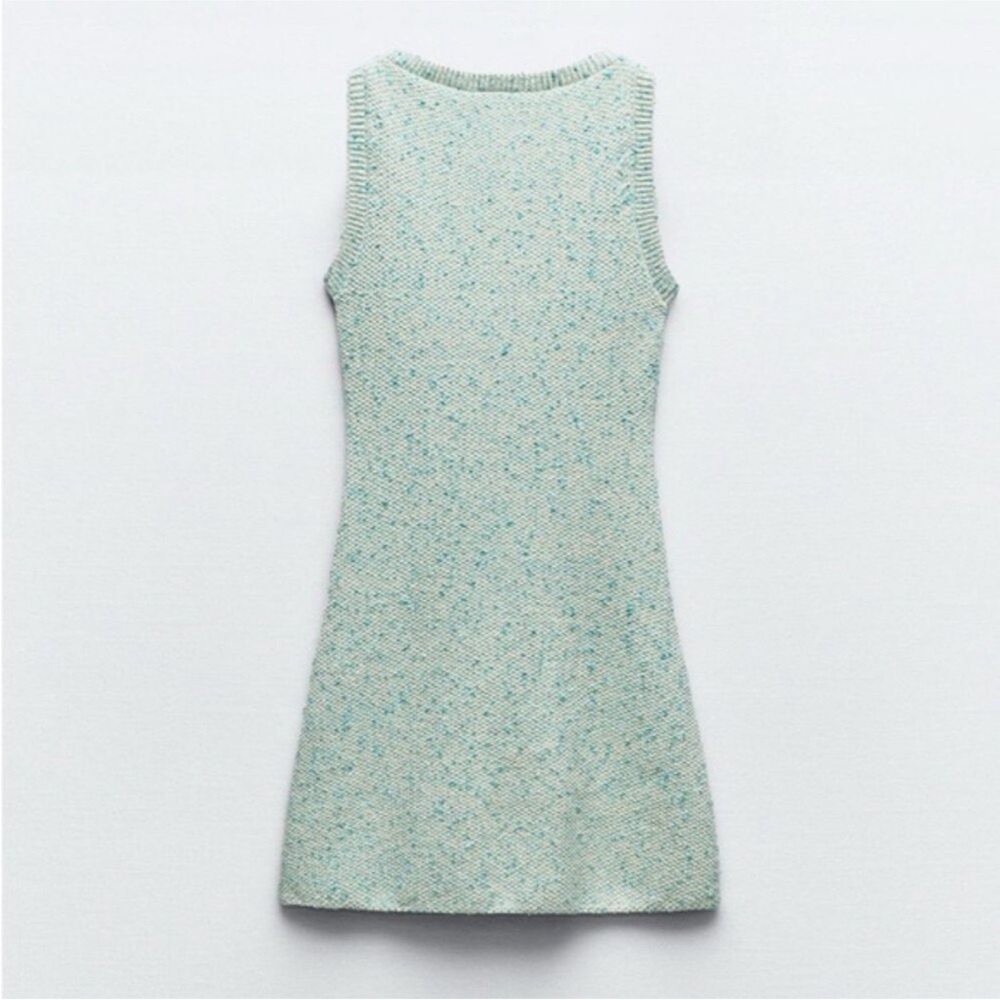 Zara Speckled Blue Mini Dress